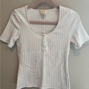 SESSÙN Malo White Ribbed Tee